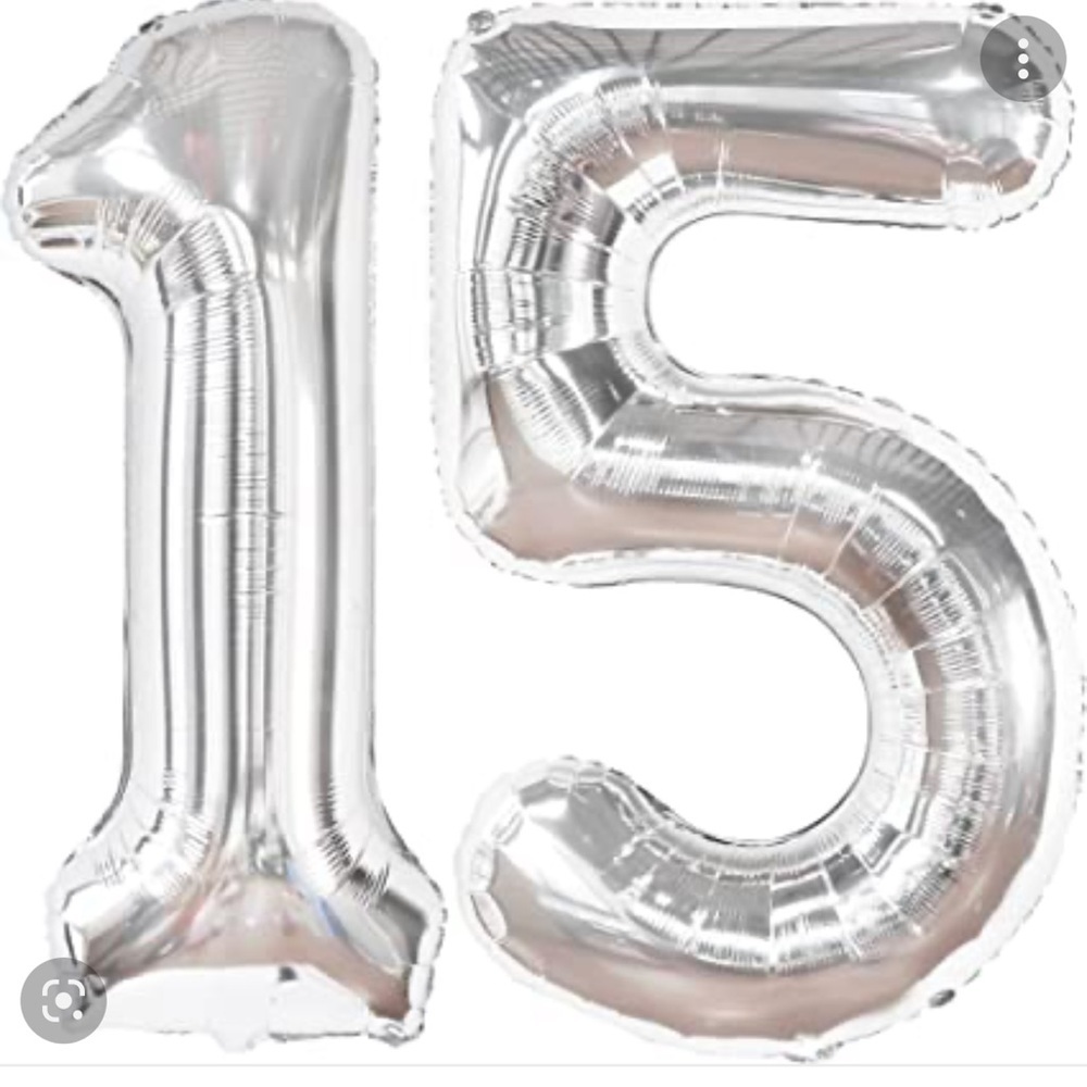 Silver 15 Silver Balloons